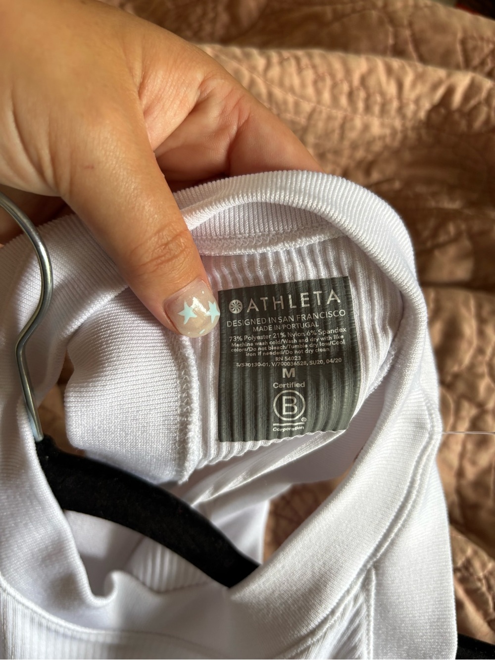 Athleta White Ribbed tank - Picture 4 of 5